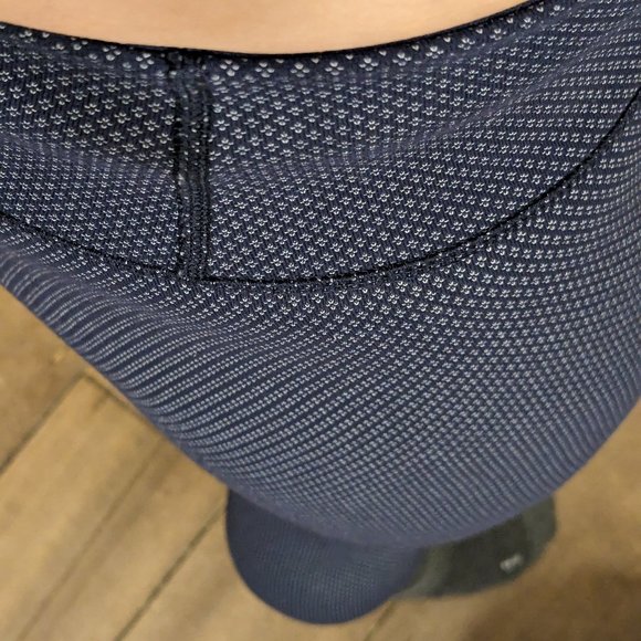 Lululemon Wunder Under Pacific Pointe Jacquard True Navy Onyx Blue size 6 -Rare! - Picture 5 of 14